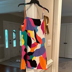 A New Day Multicolor Abstract Dress